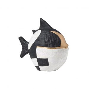 Black and white hand drawn fish FA-D22025