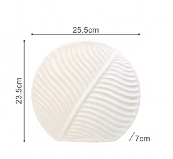 Florero Hojarasca  Blanco Grande HP314